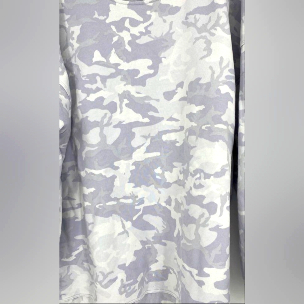 Lululemon Perfectly Oversized Crew Gray White Camouflage Sweatshirt Pullover 10 - Picture 5 of 8